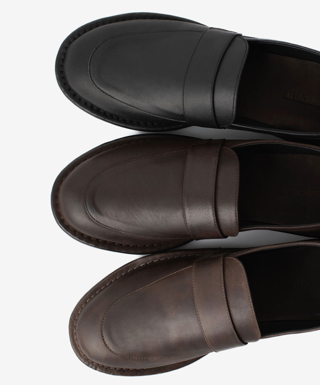 ATTACHMENT アタッチメントのSMOOTH LEATHER LOAFER - BLACKの公式通販サイトsession福岡セレクトショップ