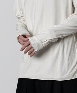 【ATTACHMENT】ATTACHMENT アタッチメントの80/2 PIMA CO JERSEY SLIM FIT LAYERED L/S TEE - OFF WHITE 公式通販サイトsession福岡セレクトショップ