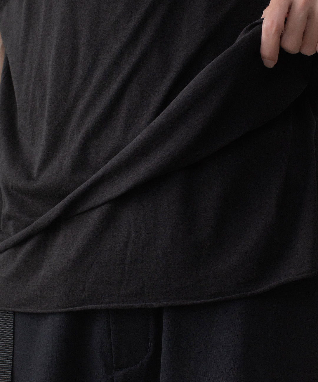 ATTACHMENT アタッチメントのCO/CU JERSEY SLIM FIT LAYERED S/S TEE - BLACKの公式通販サイトsession福岡セレクトショップ