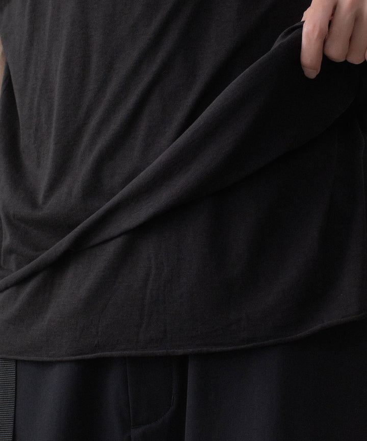 ATTACHMENT アタッチメントのCO/CU JERSEY SLIM FIT LAYERED S/S TEE - BLACKの公式通販サイトsession福岡セレクトショップ