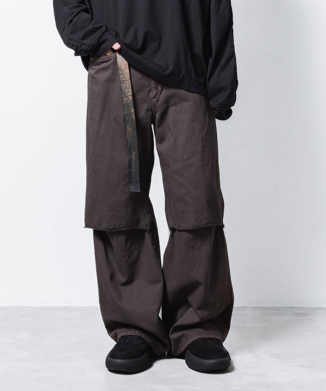 VEIN ヴェインの11OZ DENIM CUT OFF BAGGY TROUSERS - D.BROWNの公式通販サイトsession福岡セレクトショップ