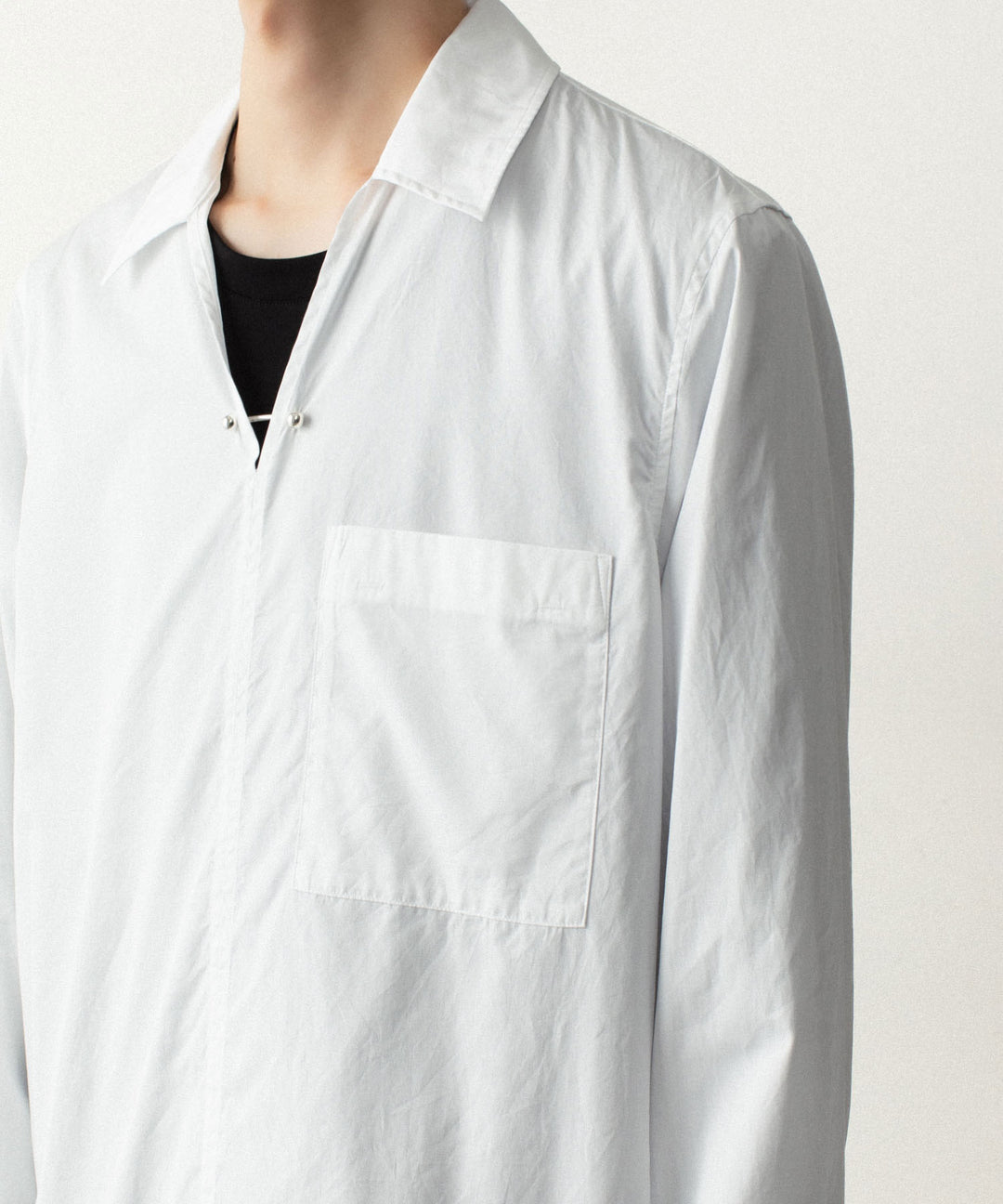 ATTACHMENT アタッチメントの140/2 GIZA BROAD PIERCED L/S SHIRT - WHITEの公式通販サイトsession福岡セレクトショップ