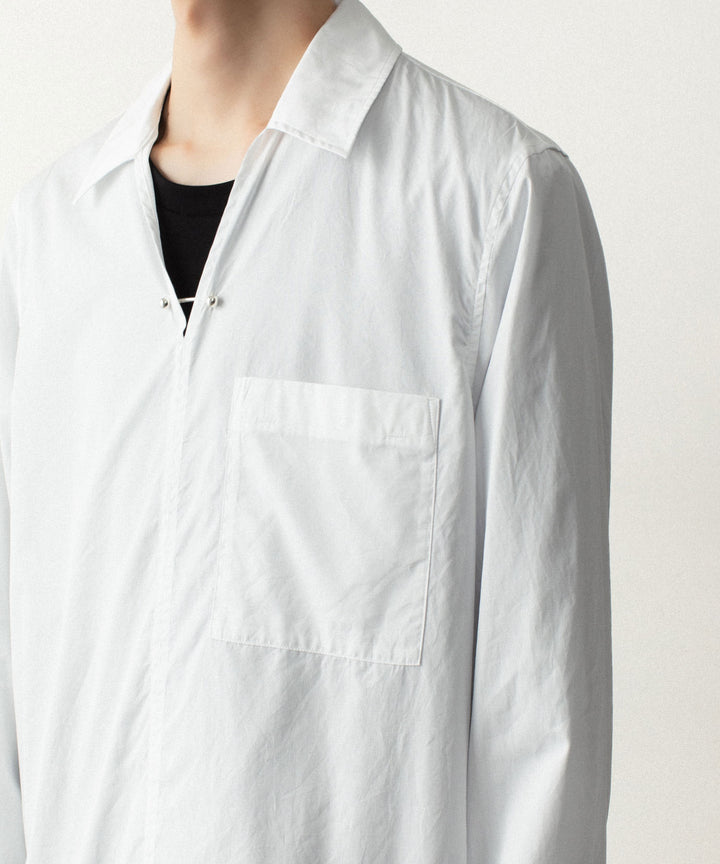 ATTACHMENT アタッチメントの140/2 GIZA BROAD PIERCED L/S SHIRT - WHITEの公式通販サイトsession福岡セレクトショップ