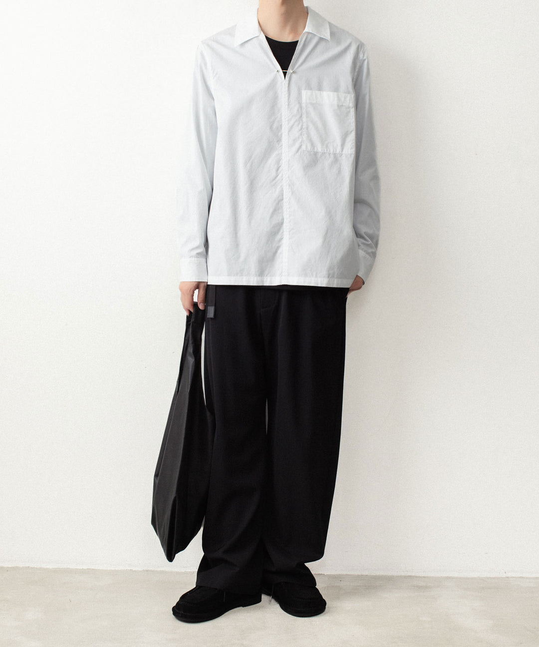 ATTACHMENT アタッチメントの140/2 GIZA BROAD PIERCED L/S SHIRT - WHITEの公式通販サイトsession福岡セレクトショップ
