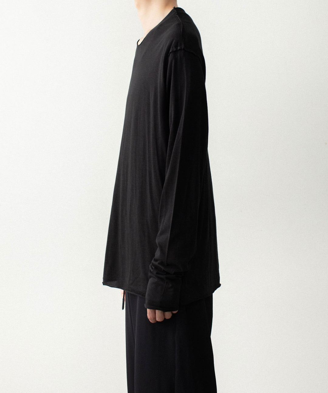 ATTACHMENT アタッチメントのCO/CU JERSEY SLIM FIT LAYERED L/S TEE - BLACKの公式通販サイトsession福岡セレクトショップ