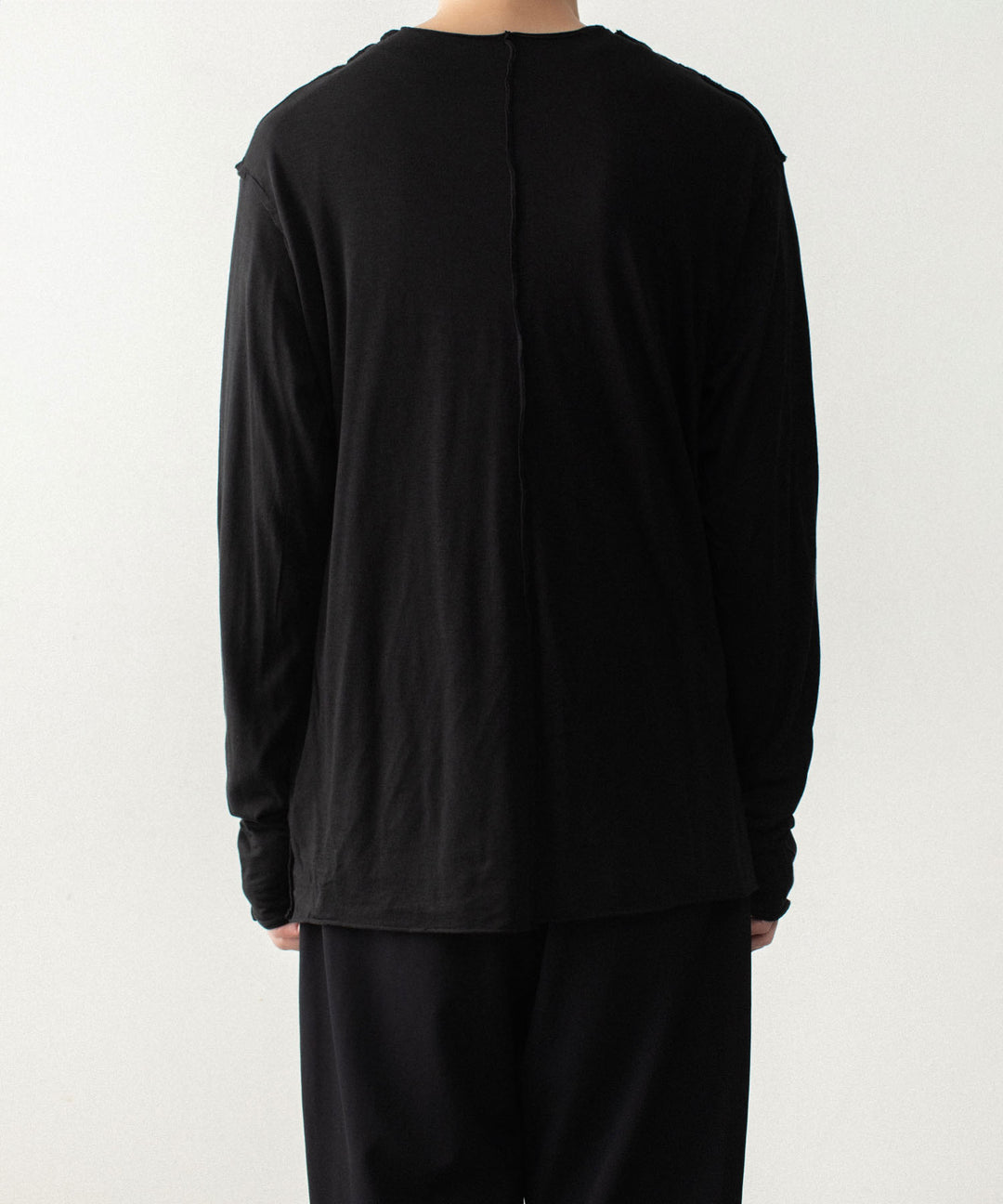 ATTACHMENT アタッチメントのCO/CU JERSEY SLIM FIT LAYERED L/S TEE - BLACKの公式通販サイトsession福岡セレクトショップ