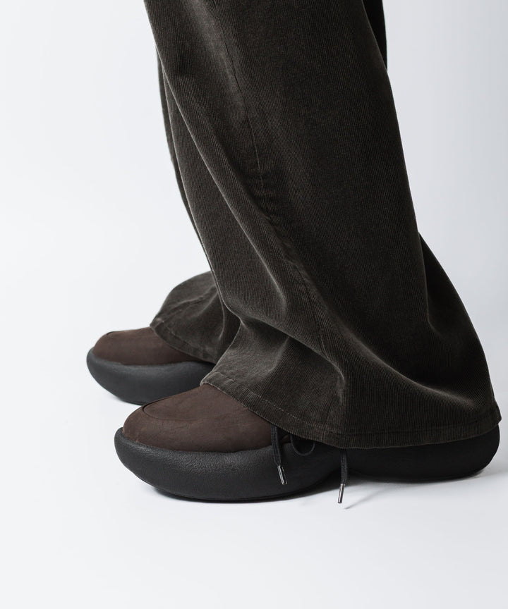 VEIN ヴェインのCOW LEATHER NUBUCK OVAL SOLE  TRAINER - BROWNの公式通販サイトsession福岡セレクトショップ