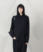 画像をギャラリービューアに読み込む, ATTACHMENT アタッチメントの1/60 WOOL SMOOTH HOODED PULLOVER - BLACKの公式通販サイトsession福岡セレクトショップ
