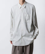 画像をギャラリービューアに読み込む, ATTACHMENT アタッチメントのCU/CO STRIPE TWILL L/S SHIRT - S.GREENの公式通販サイトsession福岡セレクトショップ
