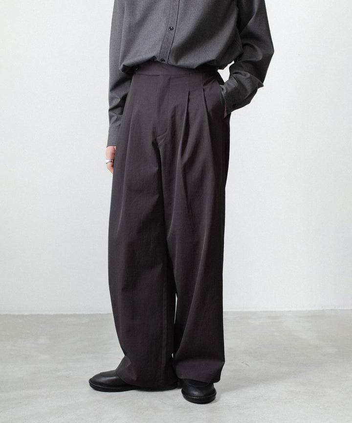 ATTACHMENT アタッチメントのPE/CO/LI DRY TWILL WIDE TROUSERS - BLACKの公式通販サイトsession福岡セレクトショップ