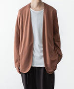 画像をギャラリービューアに読み込む, ATTACHMENT アタッチメントのCOTTON DOUBLE FACE COLLARLESS CARDIGAN - BROWNの公式通販サイトsession福岡セレクトショップ
