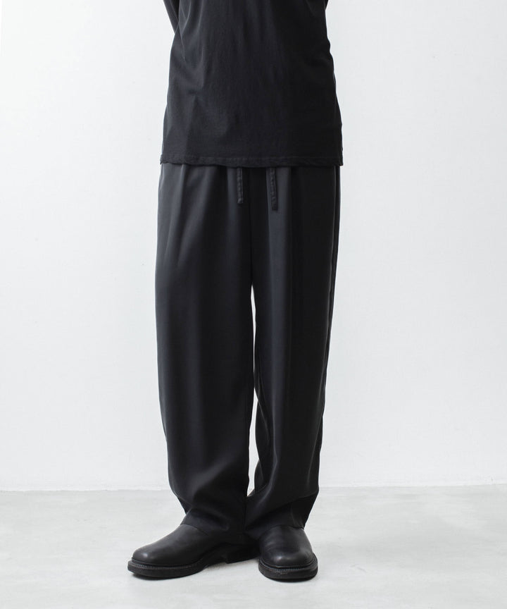 ATTACHMENT アタッチメントのCU/PE FIBRIL SATIN EASY TROUSERS - BLACKの公式通販サイトsession福岡セレクトショップ