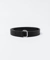 【 ATTACHMENT 】COW LEATHER BUCKLE LESS BELT - BLACK