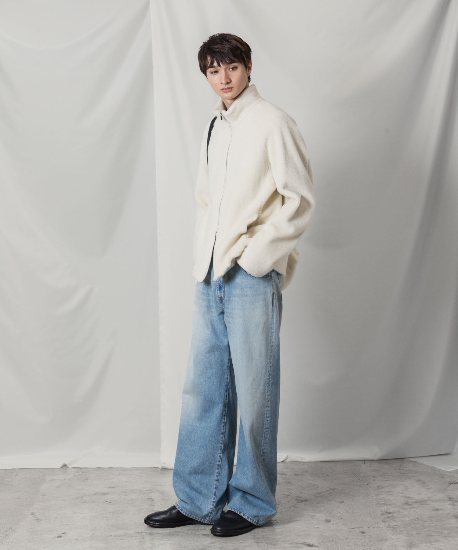 ATTACHMENT アタッチメントのWO/ALPACA BOA ZIP UP BLOUSON - OFF WHITEの公式通販サイトsession福岡セレクトショップ