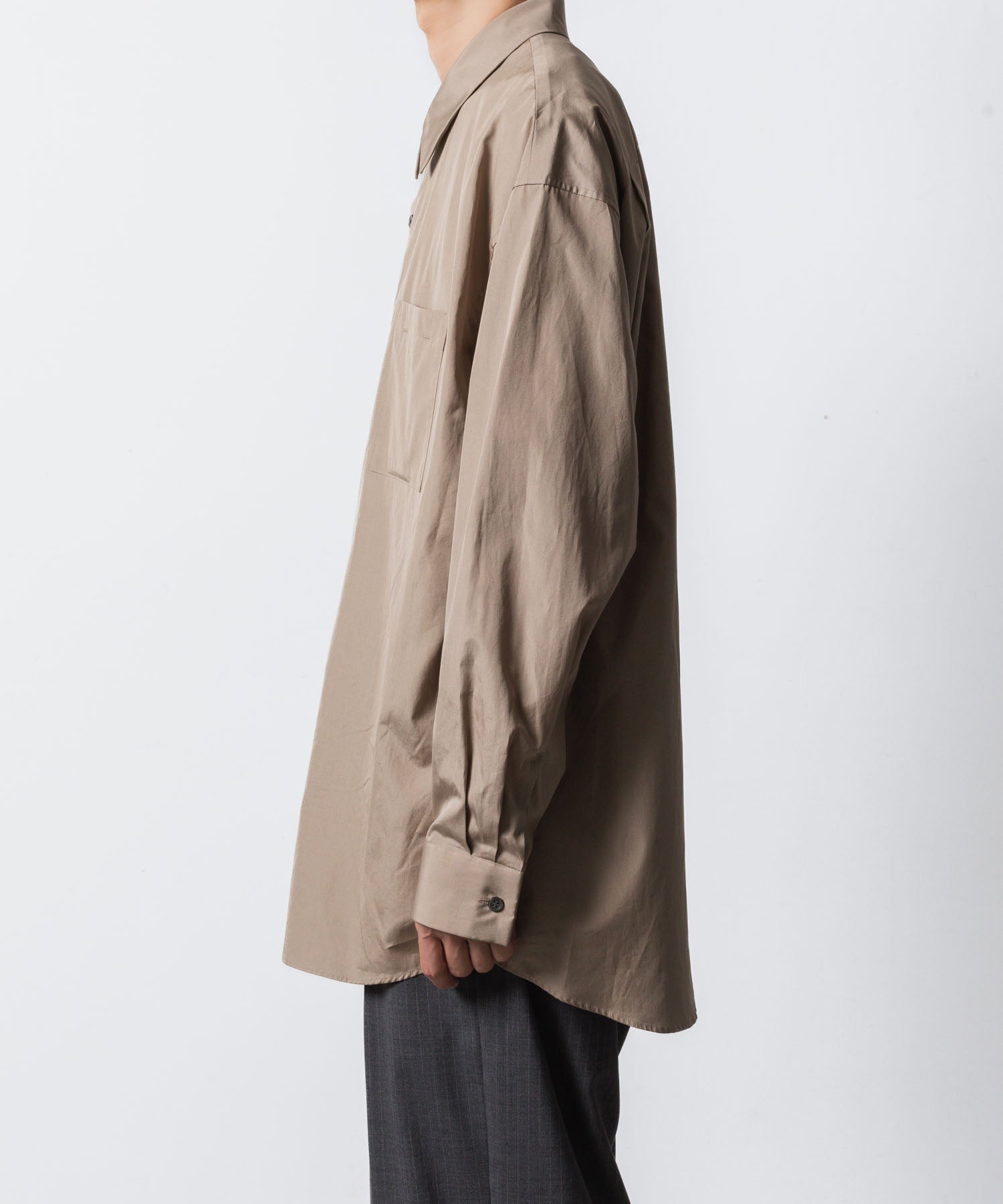 ATTACHMENT アタッチメントの140/2 GIZA BROAD L/S SHIRT - CAMELの公式通販サイトsession福岡セレクトショップ