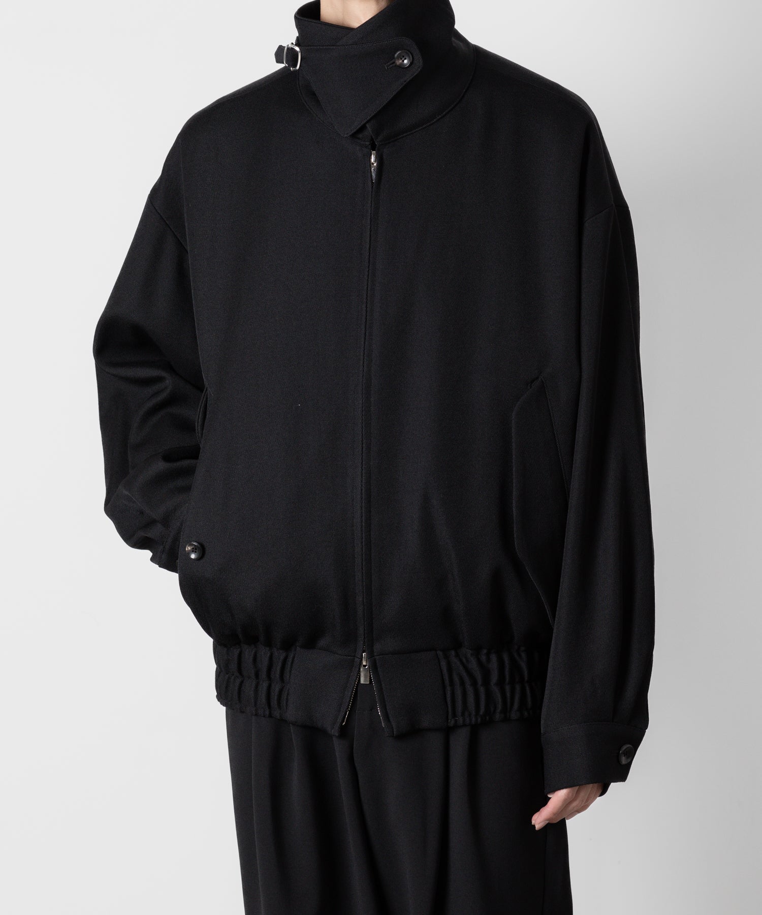 ATTACHMENT アタッチメントの2/48 WO KERSEY ZIP UP BOMBER JACKET - BLACK 公式通販サイトsession福岡セレクトショップ