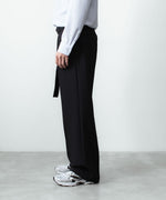 画像をギャラリービューアに読み込む, ATTACHMENT アタッチメントのPE STRETCH DOUBLE CLOTH BELTED STRAIGHT TROUSERS - BLACKの公式通販サイトsession福岡セレクトショップ
