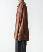 画像をギャラリービューアに読み込む, ATTACHMENT アタッチメントのCU/PE FIBRIL SATIN L/S SHIRT - L.BROWNの公式通販サイトsession福岡セレクトショップ
