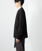 画像をギャラリービューアに読み込む, ATTACHMENT アタッチメントのCOTTON DOUBLE FACE SLIM FIT L/S TEE - BLACKの公式通販サイトsession福岡セレクトショップ
