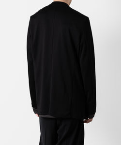 ATTACHMENT アタッチメントのCOTTON DOUBLE FACE COLLARLESS CARDIGAN - BLACK 公式通販サイトsession福岡セレクトショップ