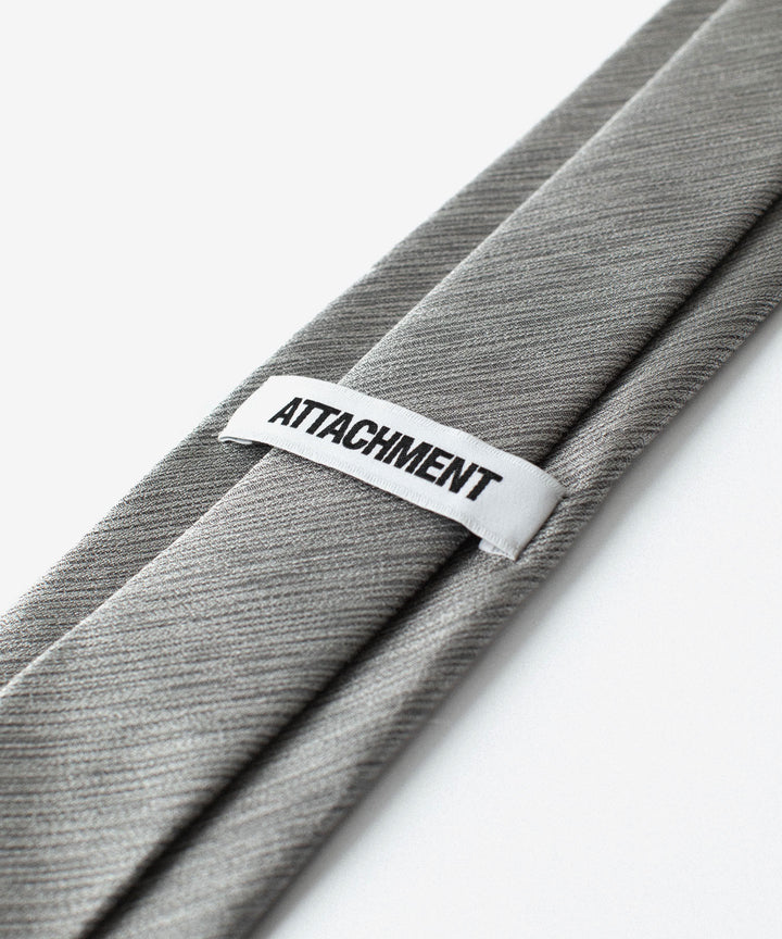 【 ATTACHMENT 】SILK SATIN JACQUARD TIE - D.GRAY