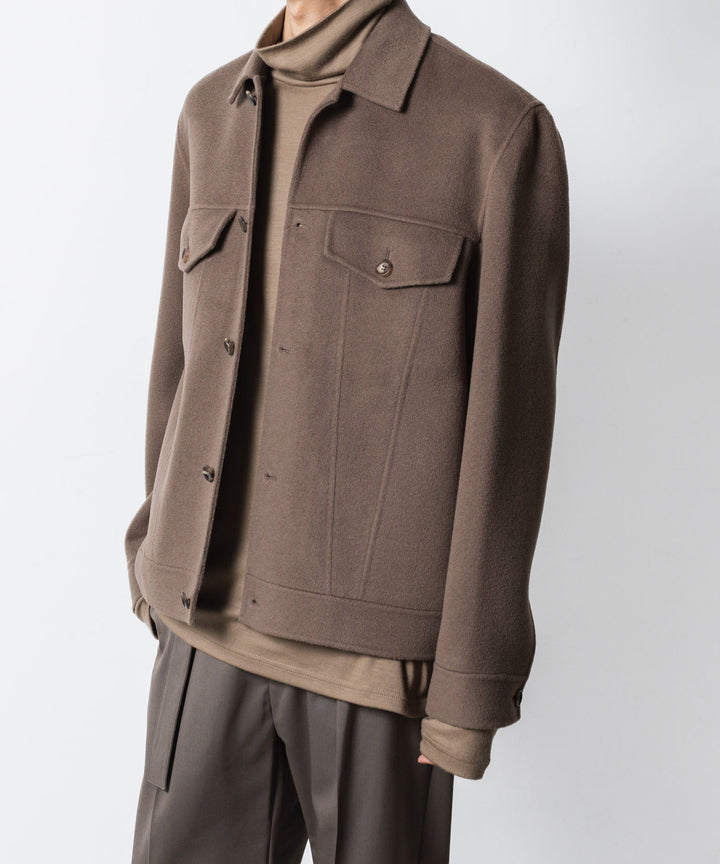 ATTACHMENT アタッチメントのWO/CA DOUBLE FACE BEAVER TRACKER JACKET - KHAKI GRAYの公式通販サイトsession福岡セレクトショップ