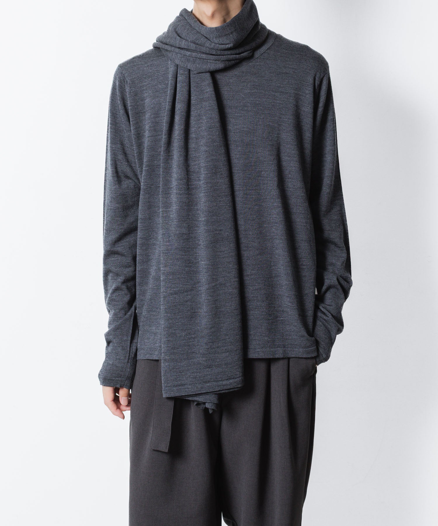 ATTACHMENT アタッチメント × JOHN SMEDLEYの× JOHN SMEDLEY MERINO EXTRAFINE WIDE STOLE - D.GRAYの公式通販サイトsession福岡セレクトショップ