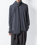 画像をギャラリービューアに読み込む, ATTACHMENT アタッチメント × JOHN SMEDLEYの× JOHN SMEDLEY MERINO EXTRAFINE WIDE STOLE - D.GRAYの公式通販サイトsession福岡セレクトショップ

