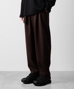 画像をギャラリービューアに読み込む, ATTACHMENT アタッチメントのPE STRETCH DOUBLE CLOTH BELTED TAPERED FIT TROUSERS - BROWN 公式通販サイトsession福岡セレクトショップ
