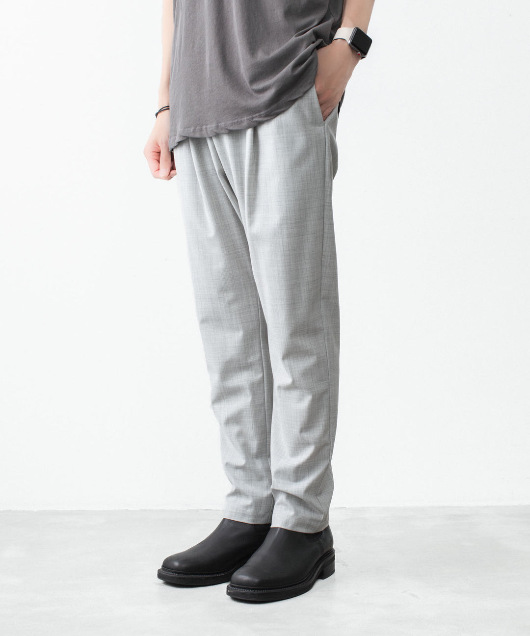 ATTACHMENT アタッチメントのWO/TA STRETCH TRO REGULAR FIT EASY TROUSERS - X.GRAYの公式通販サイトsession福岡セレクトショップ