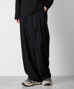 ATTACHMENT アタッチメントのSORIBIA TWILL BELTED WIDE TROUSERS-BLACKの公式通販サイトsession福岡セレクトショップ