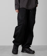 画像をギャラリービューアに読み込む, 【ATTACHMENT】ATTACHMENT アタッチメントのNY/CO TWILL WIDE CARGO TROUSERS - BLACK 公式通販サイトsession福岡セレクトショップ
