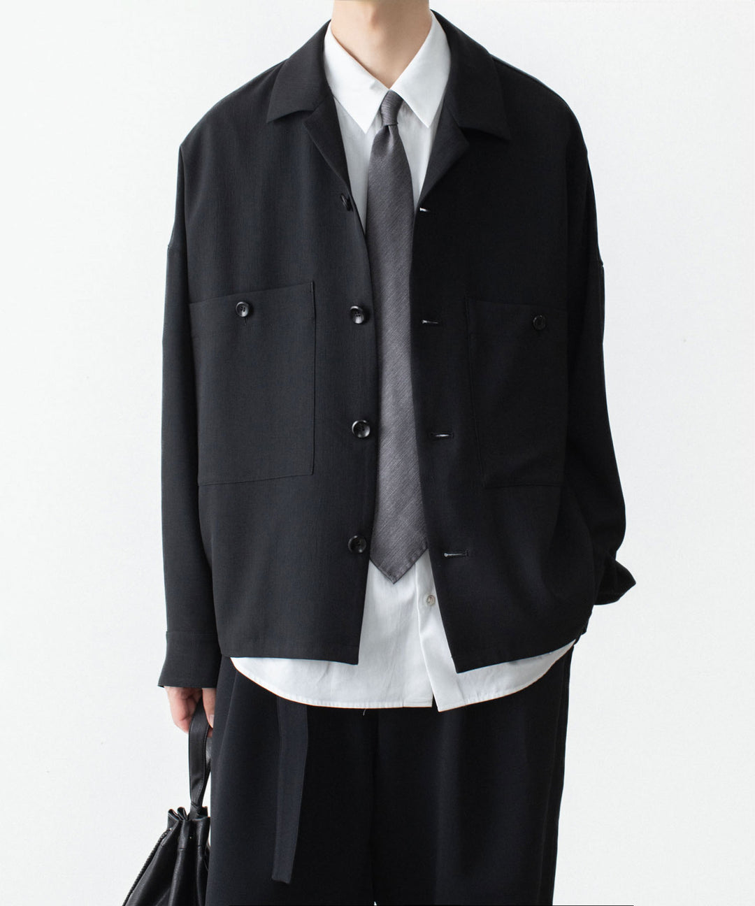 ATTACHMENT アタッチメントのSILK SATIN JACQUARD TIE - BLACKの公式通販サイトsession福岡セレクトショップ
