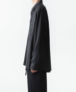 画像をギャラリービューアに読み込む, ATTACHMENT アタッチメントのCU/PE FIBRIL SATIN L/S SHIRT - BLACKの公式通販サイトsession福岡セレクトショップ
