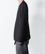 画像をギャラリービューアに読み込む, ATTACHMENT アタッチメントの2/80 PE/WO STRETCH TRO COLLARLESS JKT - BLACKの公式通販サイトsession福岡セレクトショップ
