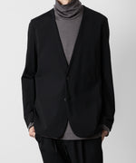 画像をギャラリービューアに読み込む, TTACHMENT アタッチメントのNY/CO STRETCH JERSEY COLLARLESS JACKET - BLACK 公式通販サイトsession福岡セレクトショップ
