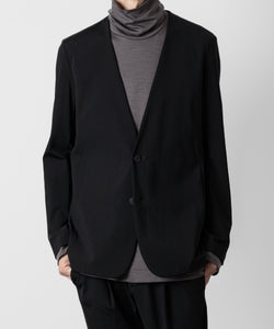 TTACHMENT アタッチメントのNY/CO STRETCH JERSEY COLLARLESS JACKET - BLACK 公式通販サイトsession福岡セレクトショップ