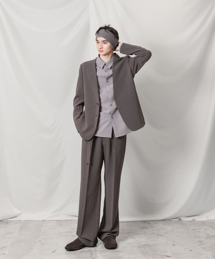 ATTACHMENT アタッチメントのPE STRETCH DOUBLE CLOTH COLLARLESS JKT - D.KH GRAYの公式通販サイトsession福岡セレクトショップ
