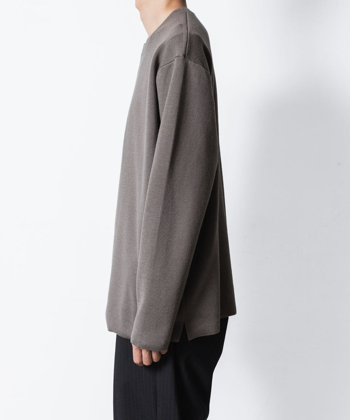 ATTACHMENT アタッチメントのWOxPE DOUBLE FACE KNIT CREW NECK PULLOVER - KHAKI GRAYの公式通販サイトsession福岡セレクトショップ