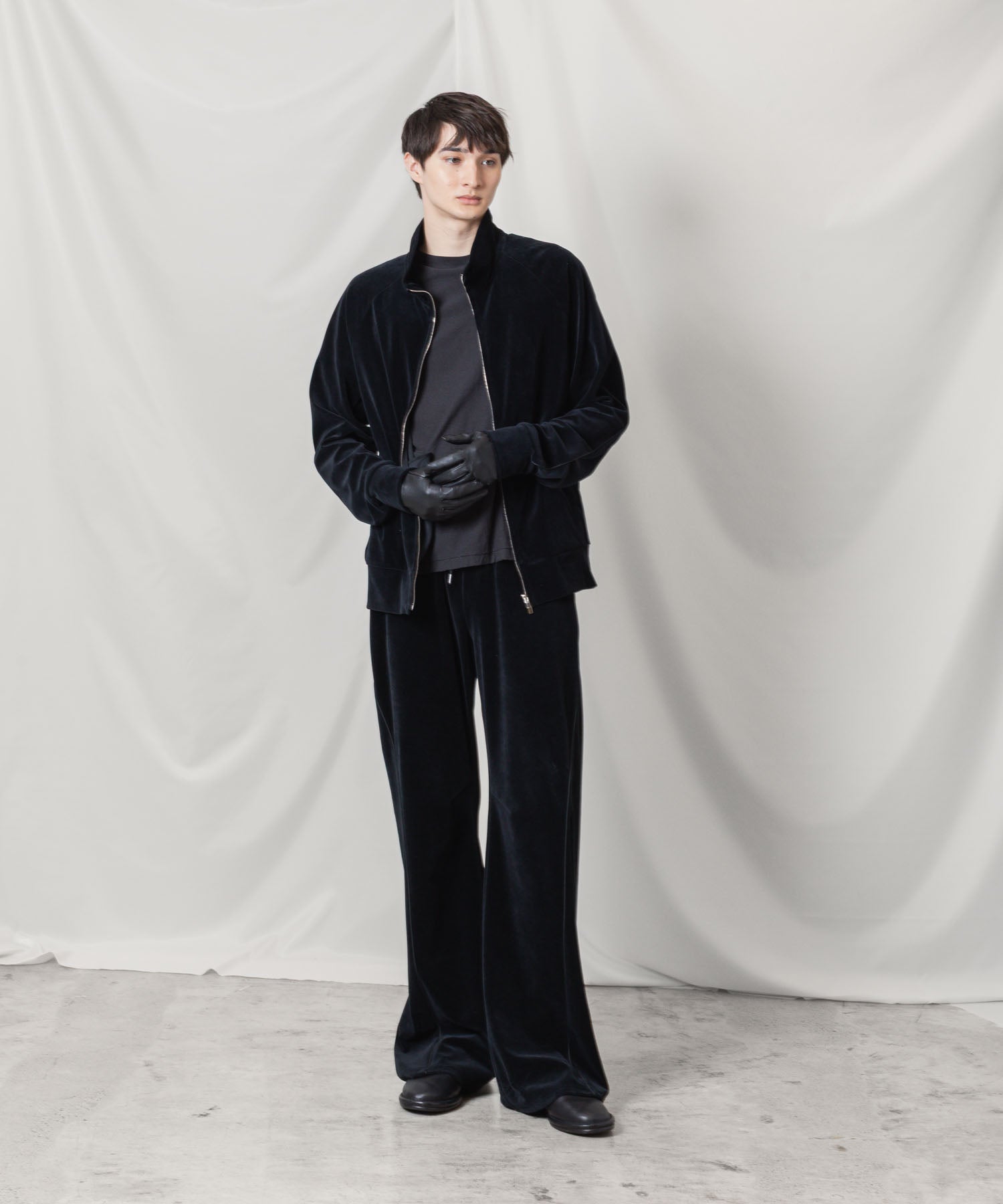 ATTACHMENT アタッチメントのCO/PE VELOR JERSEY TRACK JACKET - BLACKの公式通販サイトsession福岡セレクトショップ