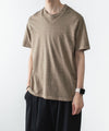 【 VEIN 】37/1 RAFFY JERSEY S/S TEE - D.CAMEL