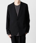 画像をギャラリービューアに読み込む, ATTACHMENT アタッチメントのPE STRETCH DOUBLE CLOTH COLLARLESS JACKET - BLACK 公式通販サイトsession福岡セレクトショップ
