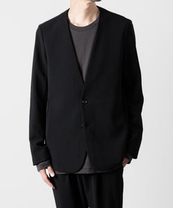 ATTACHMENT アタッチメントのPE STRETCH DOUBLE CLOTH COLLARLESS JACKET - BLACK 公式通販サイトsession福岡セレクトショップ