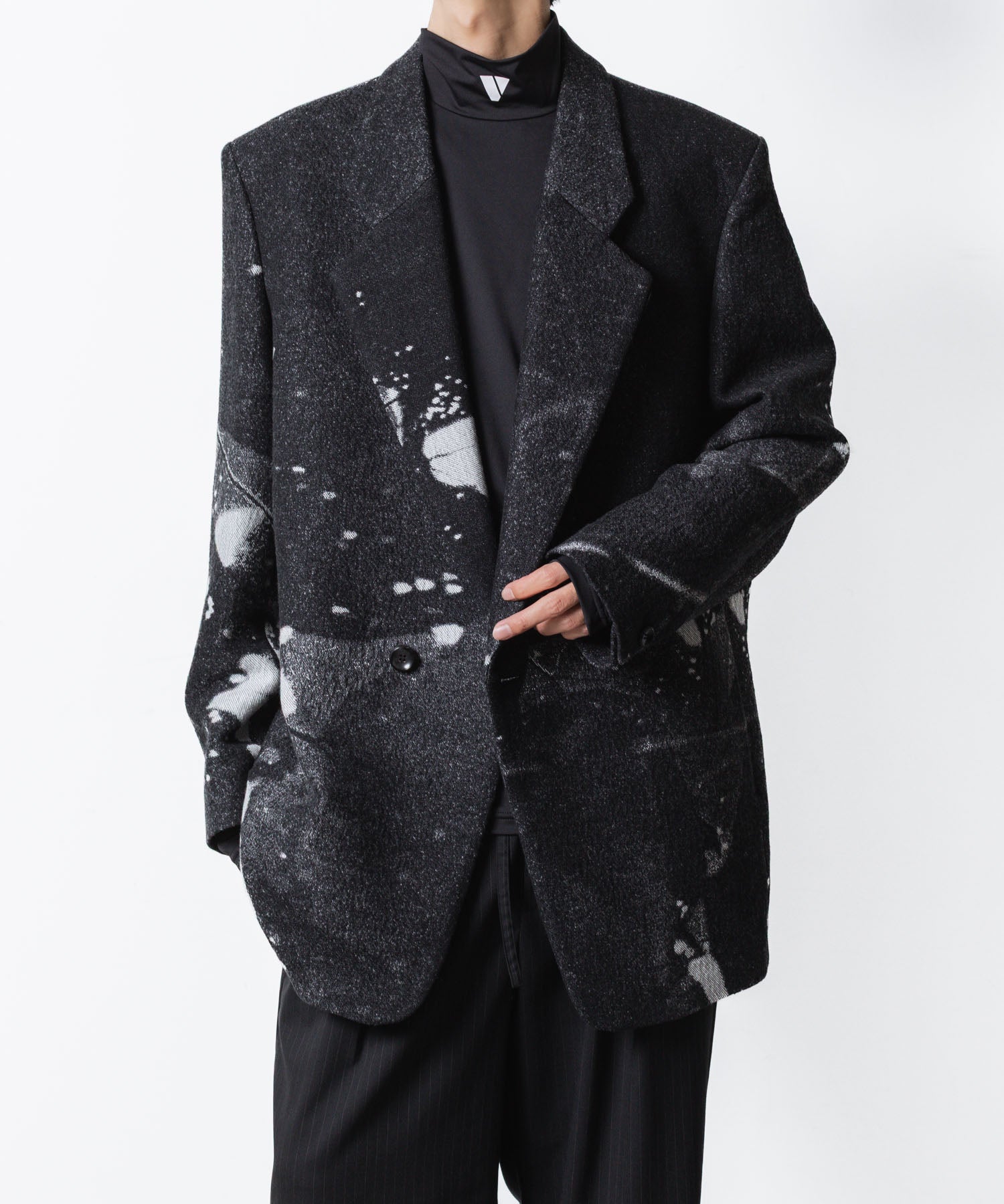 VEIN ヴェインのCO/WO PHOTO JACQUARD OVER JACKET - BLACKの公式通販サイトsession福岡セレクトショップ