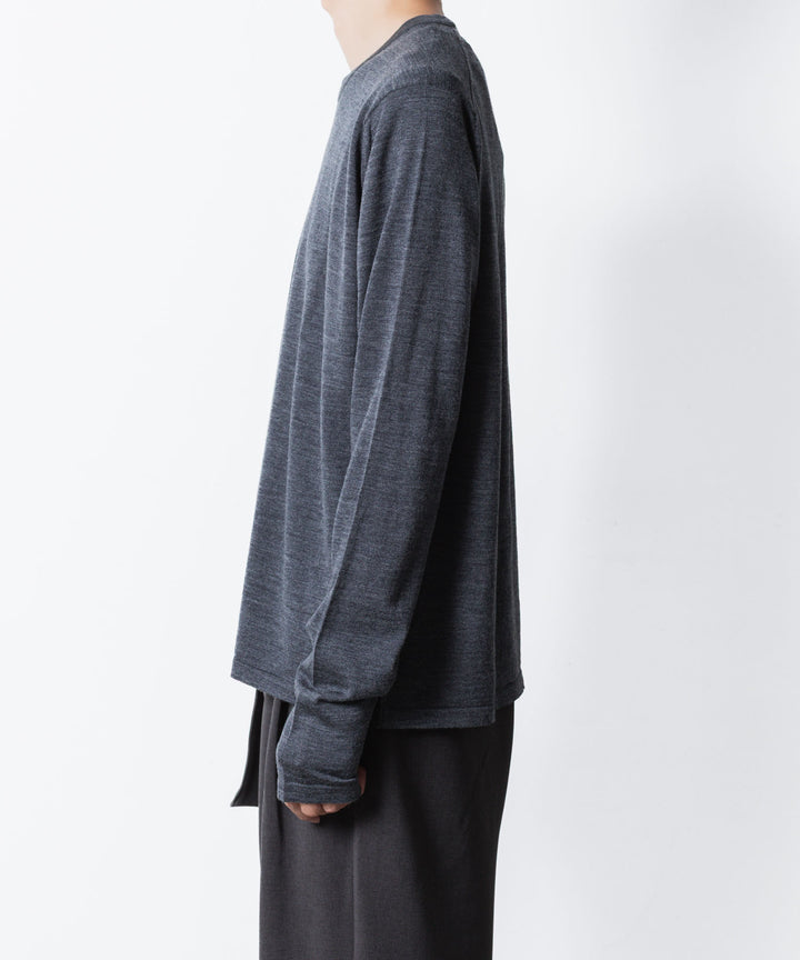 ATTACHMENT アタッチメントの× JOHN SMEDLEY MERINO EXTRAFINE WELTED CREW NECK L/S - D.GRAYの公式通販サイトsession福岡セレクトショップ