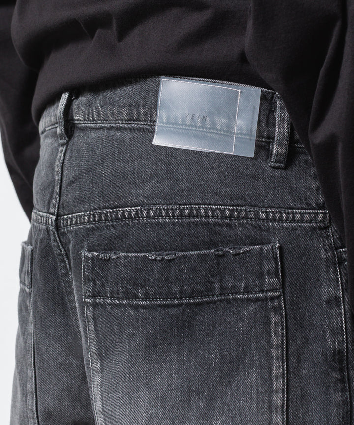 VEIN ヴェインの11OZ DENIM CUT OFF BAGGY TROUSERS - BLACKの公式通販サイトsession福岡セレクトショップ
