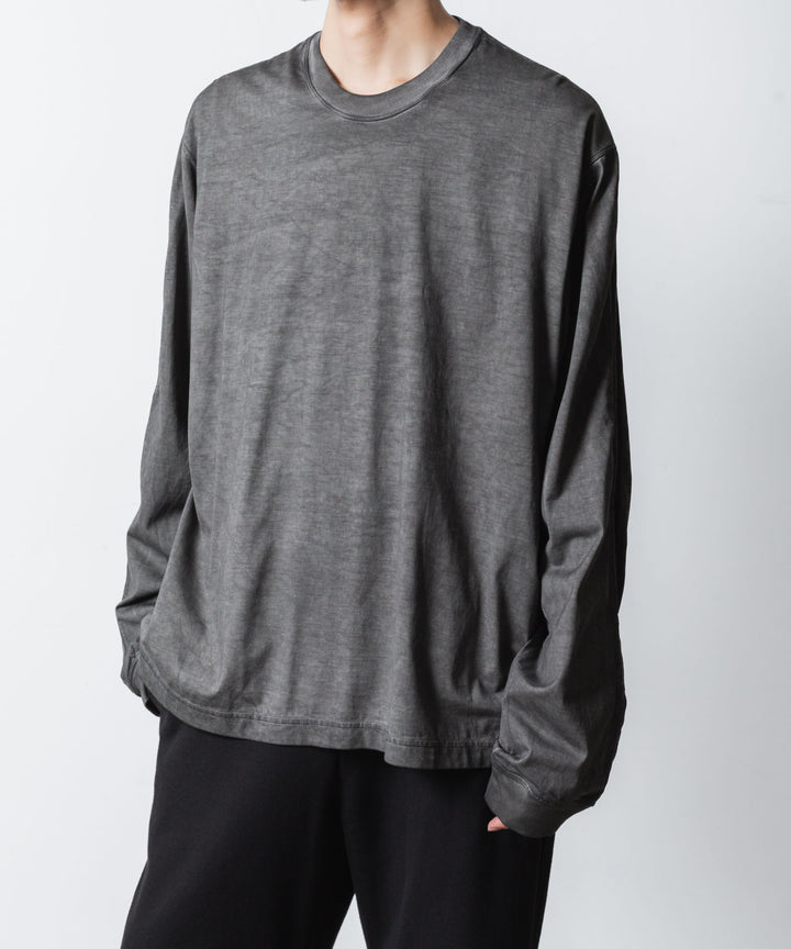 VEIN ヴェインの100/3 SUEDE JERSEY COLD DYED VESSEL L/S TEE - GRAYの公式通販サイトsession福岡セレクトショップ