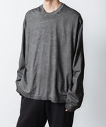画像をギャラリービューアに読み込む, VEIN ヴェインの100/3 SUEDE JERSEY COLD DYED VESSEL L/S TEE - GRAYの公式通販サイトsession福岡セレクトショップ
