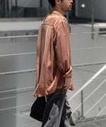画像をギャラリービューアに読み込む, ATTACHMENT アタッチメントのCU/PE FIBRIL SATIN L/S SHIRT - L.BROWNの公式通販サイトsession福岡セレクトショップ
