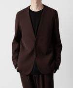 画像をギャラリービューアに読み込む, ATTACHMENT アタッチメントのPE STRETCH DOUBLE CLOTH COLLARLESS JACKET - BROWN 公式通販サイトsession福岡セレクトショップ
